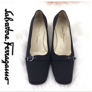 💕SALE💕Salvatore Ferragamo Black Buckle Heels